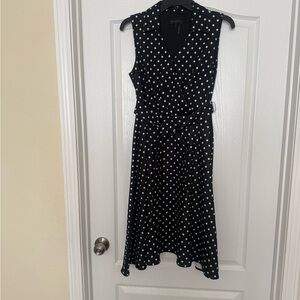 Donna Karan Black and White Polka Dot Dress